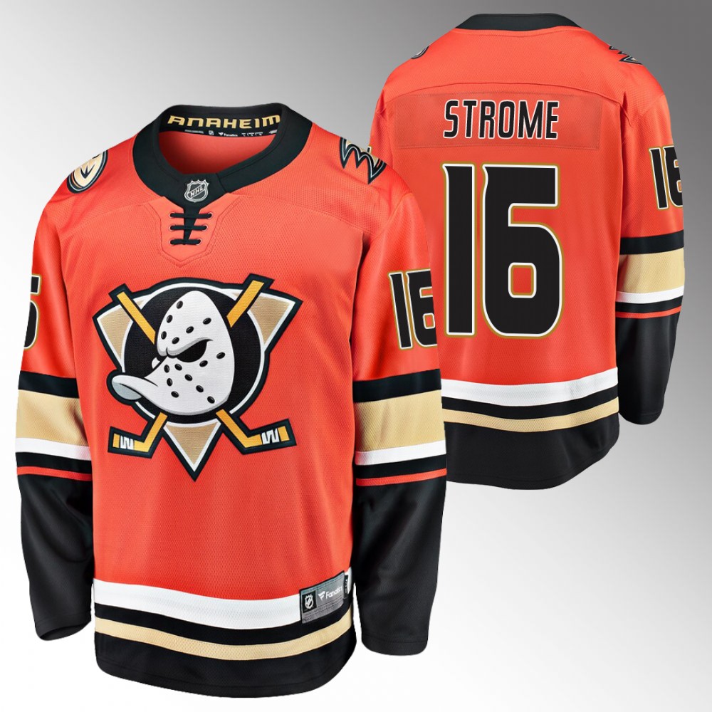 Ducks Ryan Strome Jersey Home Orange Breakaway Player Men