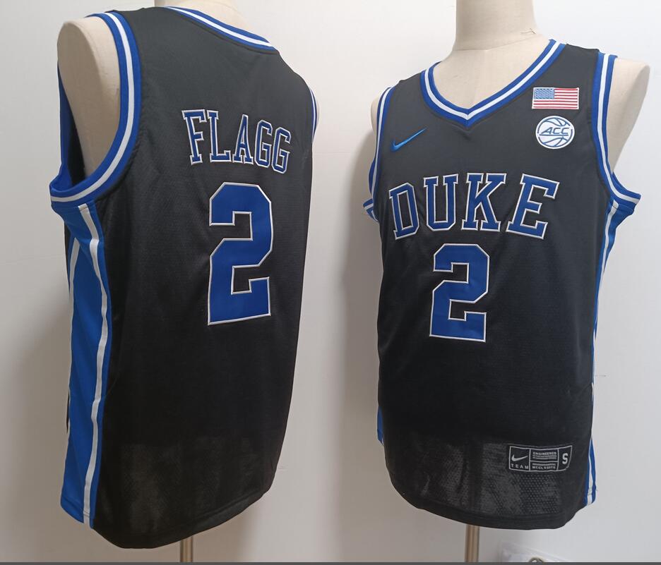 Duke 2 Cooper Flagg black basketball jersey