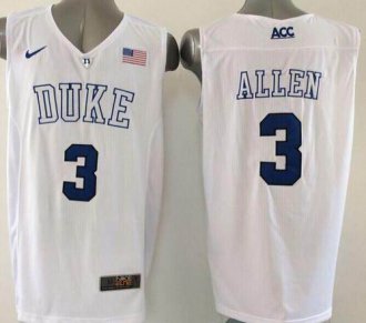 Duke Blue Devils #3 Grayson Allen White Basketball Elite Stitched NCAA Jersey