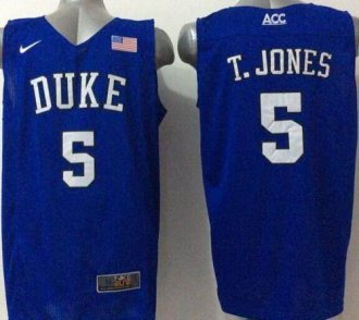 Duke Blue Devils #5 Tyus Jones Royal Blue Basketball Elite Stitched NCAA Jersey