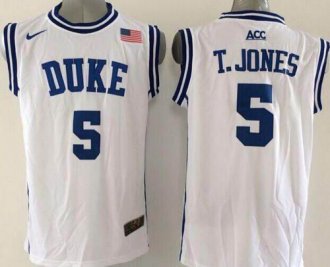 Duke Blue Devils #5 Tyus Jones White Basketball New Stitched NCAA Jersey