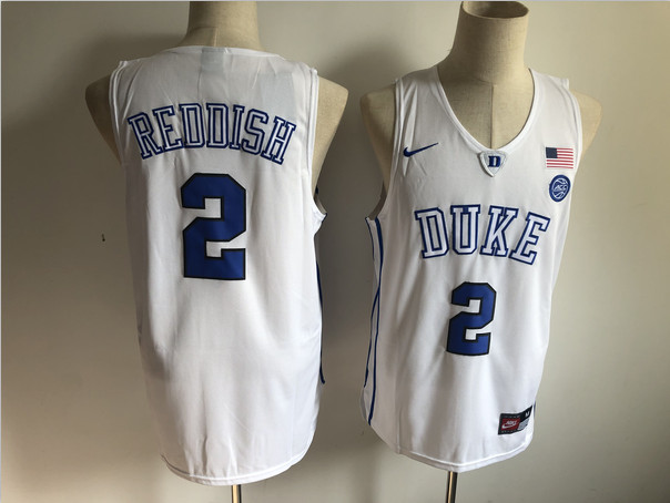 Duke Blue Devils 2 Cam Reddish White Nike College Basketball Jersey