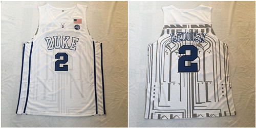 Duke Blue Devils 2 Cam Reddish White Nike College Basketball Jersey