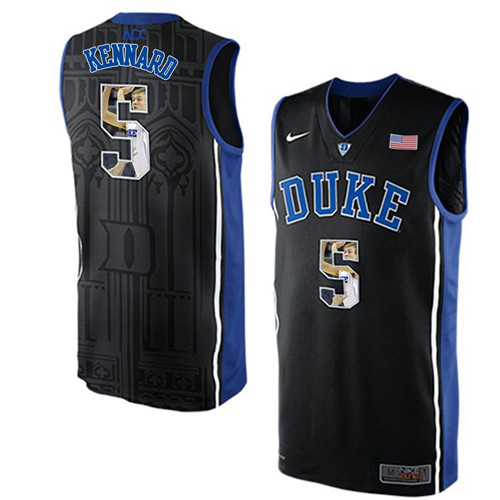 Duke Blue Devils Black Luke Kennard NCAA College Basketball Player Portrait Fashion Jersey