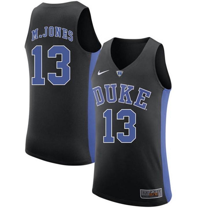 Duke Blue Devils Black Matt Jones NCAA Basketball Jersey