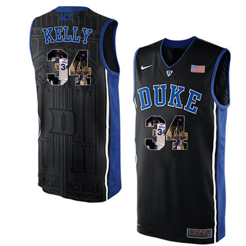 Duke Blue Devils Black Ryan Kelly NCAA College Basketball Player Portrait Fashion Jersey