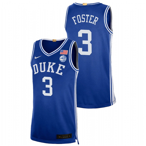 Duke Blue Devils Caleb Foster Elite Basketball Royal 2023 Classc Jersey Men