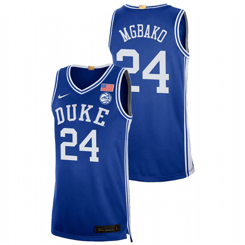 Duke Blue Devils Mackenzie Mgbako 2023 Classc 5-Star Royal College Basketball Jersey Men