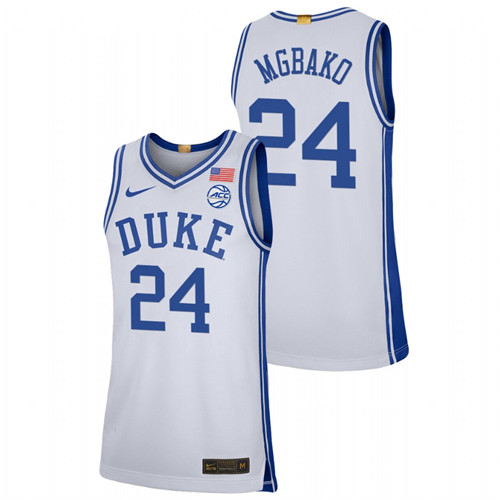 Duke Blue Devils Mackenzie Mgbako 2023 Classc 5-Star White College Basketball Jersey Men