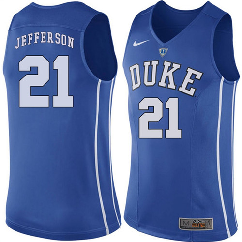 Duke Blue Devils Royal Amile Jefferson NCAA Basketball Jersey