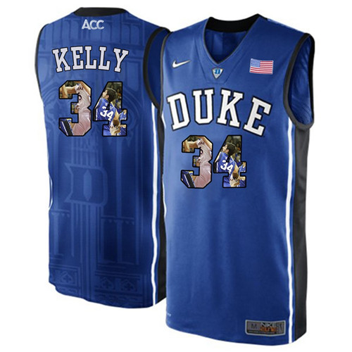 Duke Blue Devils Royal Blue Ryan Kelly NCAA College Basketball Player Portrait Fashion Jersey