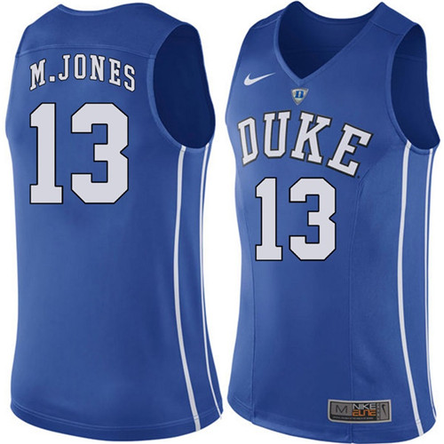 Duke Blue Devils Royal Matt Jones NCAA Basketball Jersey