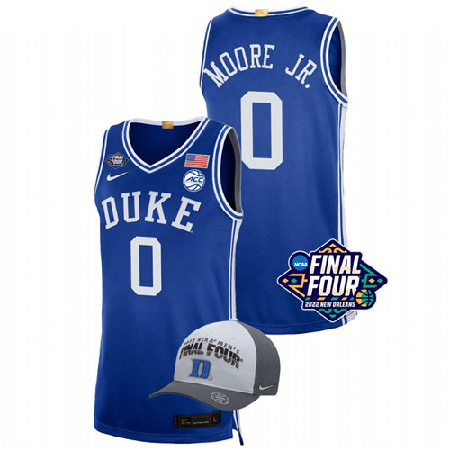 Duke Blue Devils Wendell Moore Jr. 2022 March Madness Final Four Royal Basketball Jersey Men