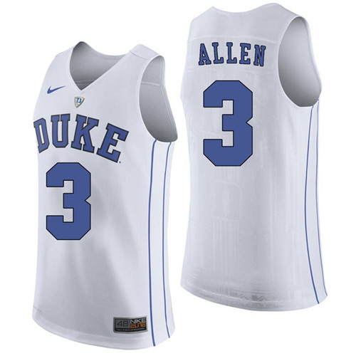 Duke Blue Devils White Grayson Allen NCAA Basketball Jersey