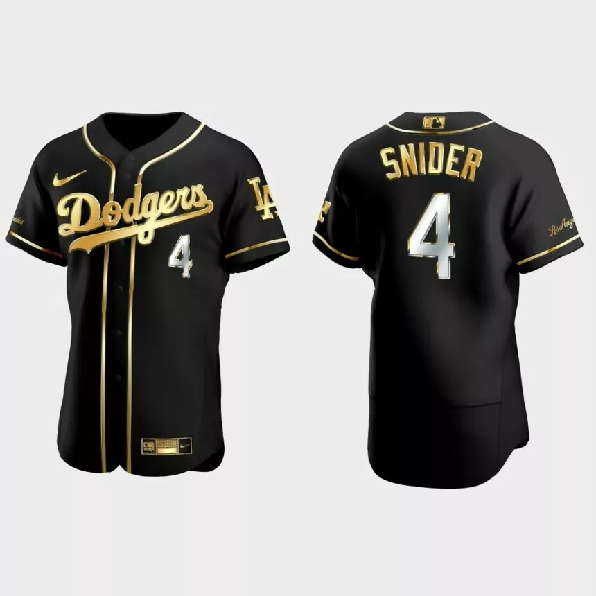 Duke Snider Los Angeles Dodgers 2021 Gold Program Golden Authentic Jersey – Black
