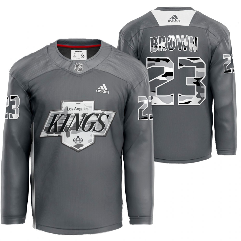 Dustin Brown LA Kings X Undefeated Gray Jersey Camo