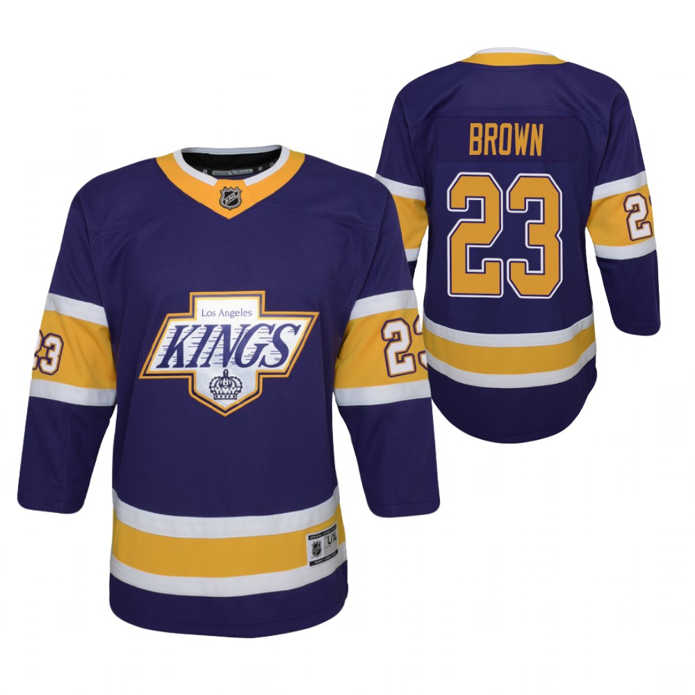 Dustin Brown Los Angeles Kings 2021 Reverse Retro Purple Youth Jersey Replica