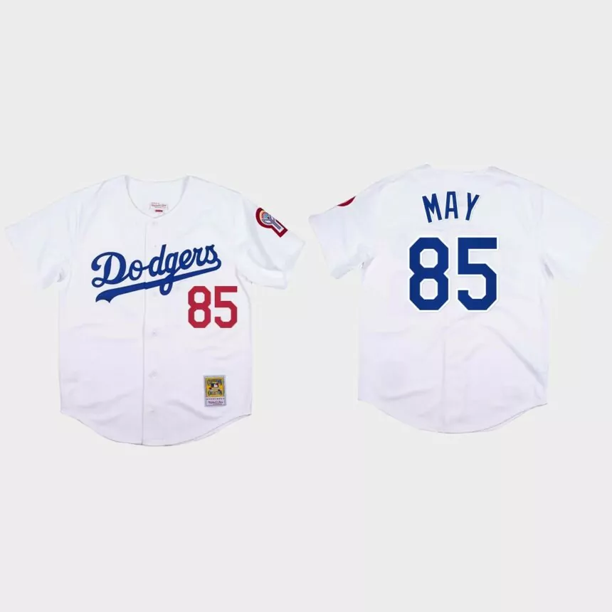 Dustin May #85 Los Angeles Dodgers Mitchell & Ness 1981 Authentic Jersey – White