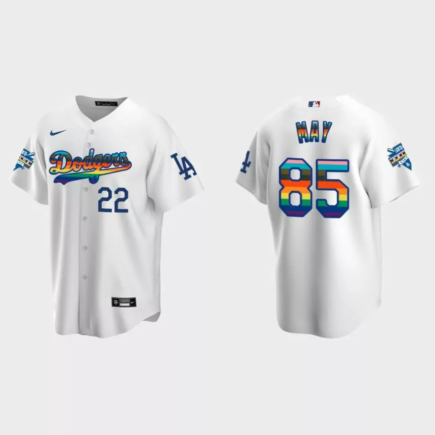 Dustin May Los Angeles Dodgers 2022 Pride Night LGBTQ Replica Jersey – White