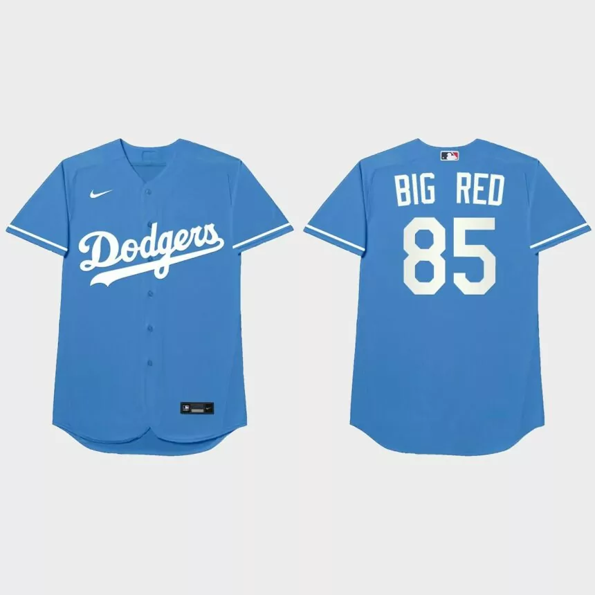 Dustin May Nickname Dodgers 2021 Players’ Weekend Big Red Jersey – Royal