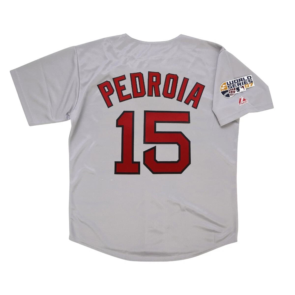 Dustin Pedroia 2007 Boston Red Sox Grey Road World Series  Jersey Men's (S-3XL)