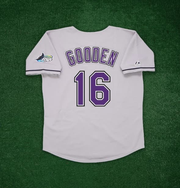 Dwight Gooden 2000 Tampa Bay Devil Rays Men's Grey Road Throwback Jersey