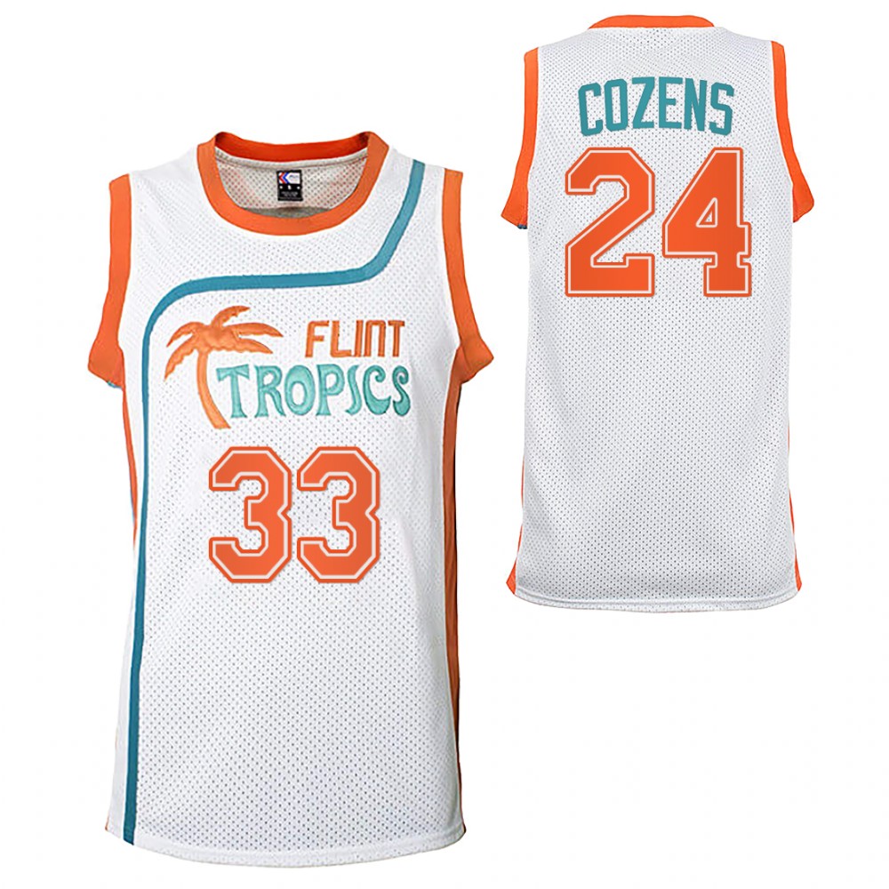 Dylan Cozens Sabres Flint Tropics Basketball Jersey White Semi-Pro