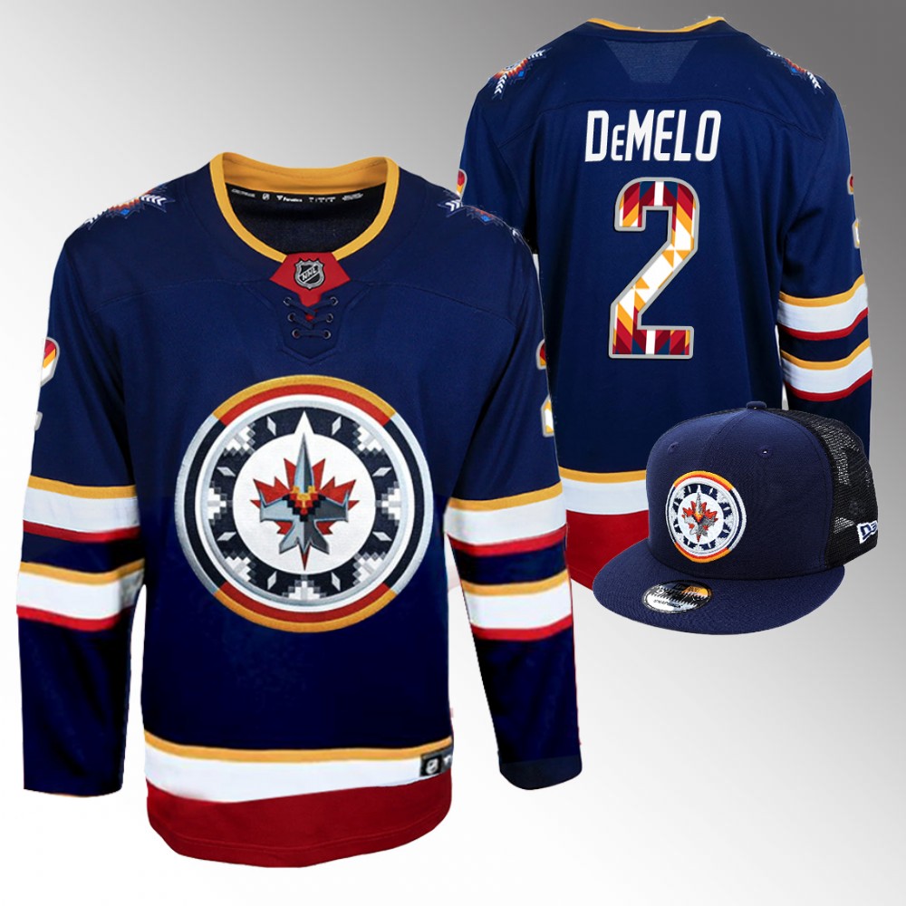 Dylan DeMelo Jets WASAC Breakaway Jersey Navy Fashion