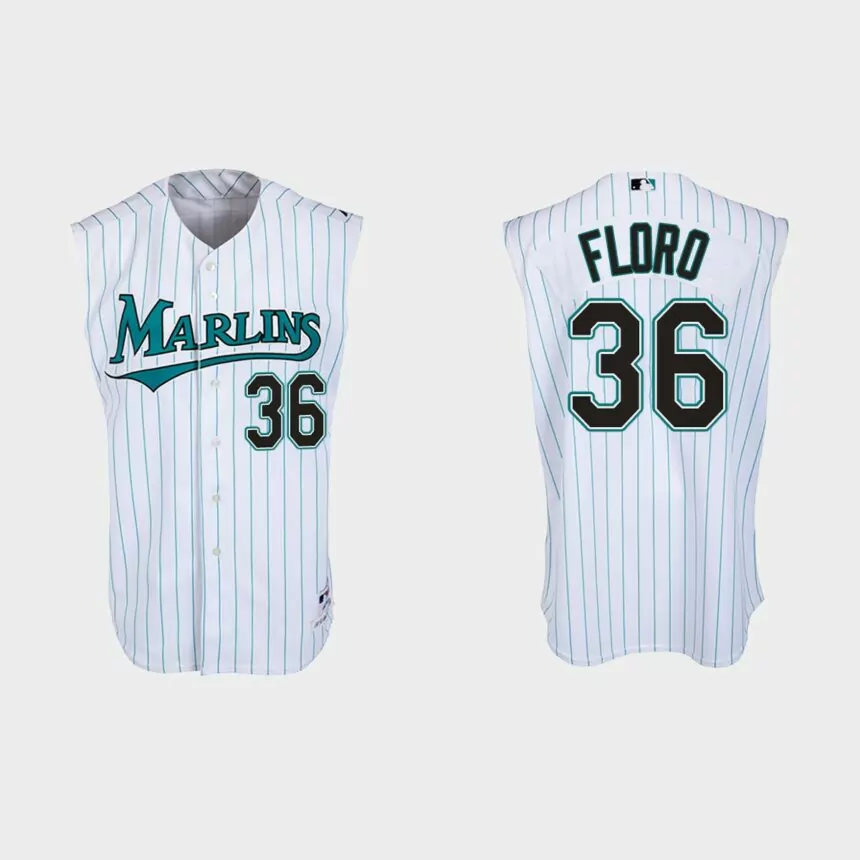 Dylan Floro Florida Marlins Throwback Jersey – White Teal