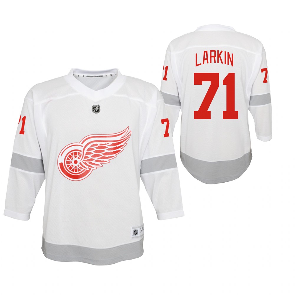 Dylan Larkin Detroit Red Wings 2021 Reverse Retro White Youth Jersey Special Edition
