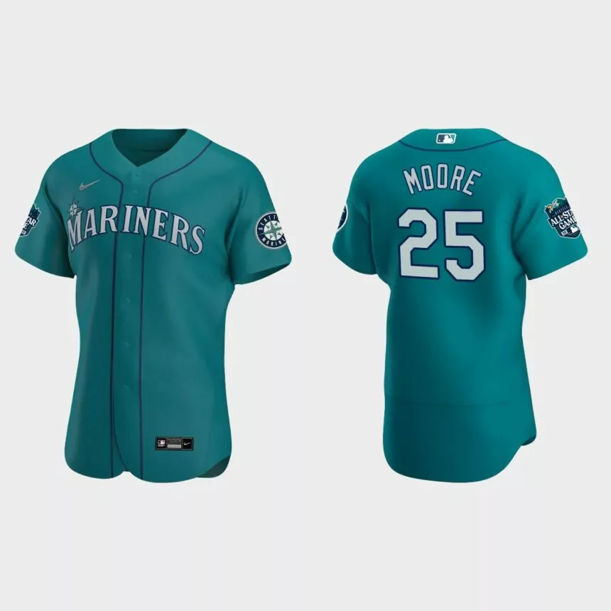 Dylan Moore Seattle Mariners 2023 MLB All-Star Game Jersey – Aqua
