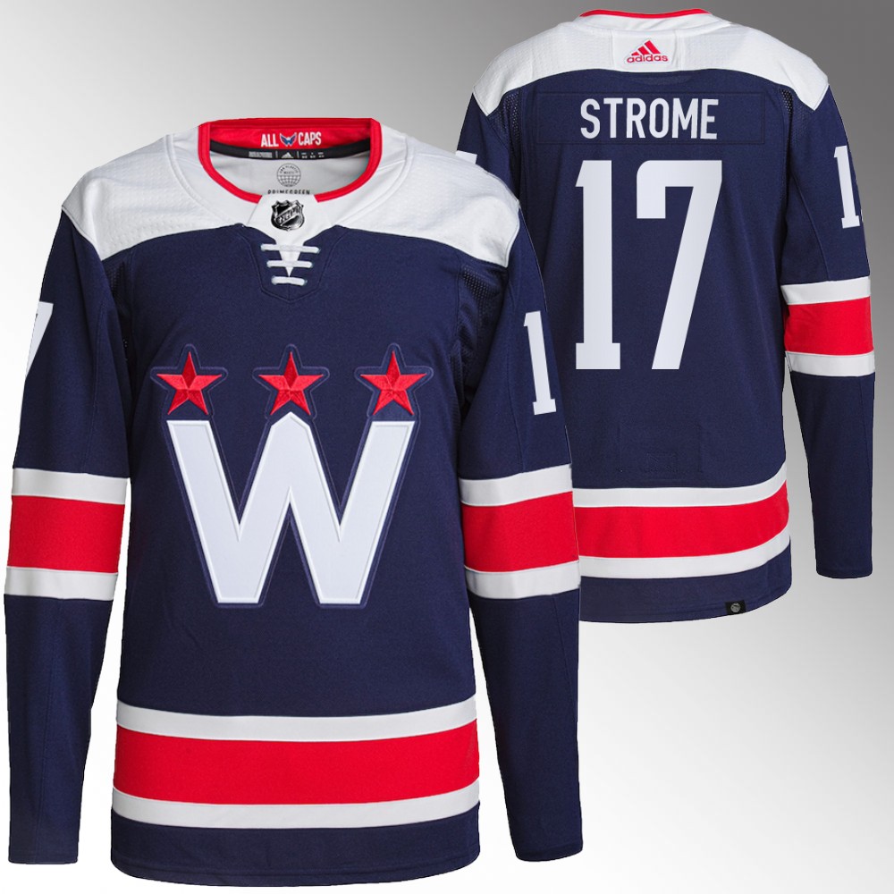 Dylan Strome Washington Capitals Navy Primegreen Authentic Alternate Jersey