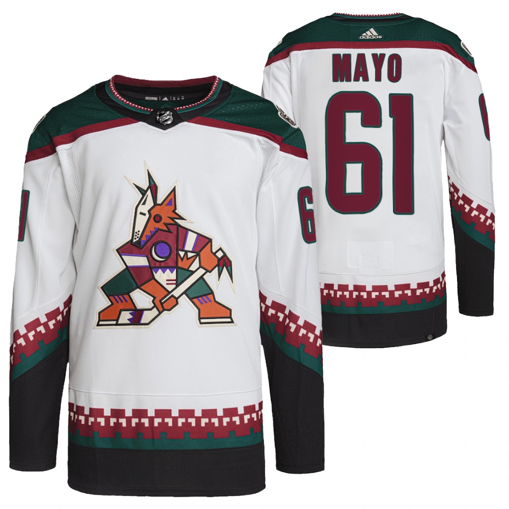 Dysin Mayo Arizona Coyotes White Away Primegreen Authentic Pro Jersey