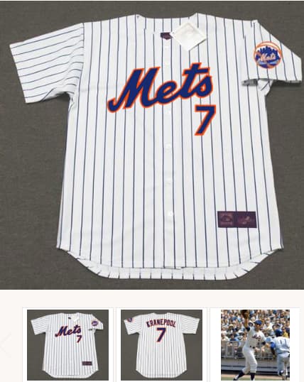 ED KRANEPOOL New York Mets 1969 Home Majestic Throwback Baseball Jersey