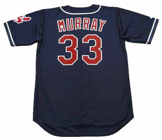 EDDIE MURRAY Cleveland Indians 1995 Majestic Throwback Alternate Baseball Jersey