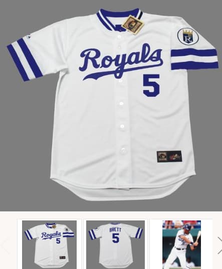 EORGE BRETT Kansas City Royals 1985 Majestic Throwback Home Baseball Jersey