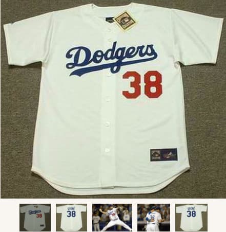 ERIC GAGNE Los Angeles Dodgers 2001 Home Majestic Throwback Baseball Jersey
