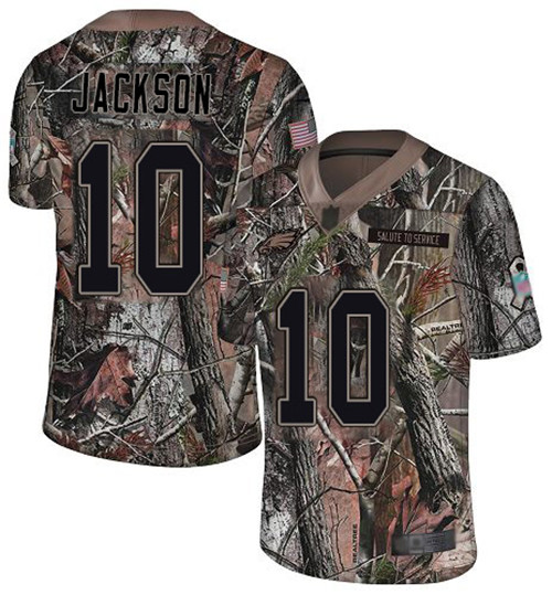 Eagles #10 DeSean Jackson Camo Men's Stitched Football Limited Rush Realtree Jersey