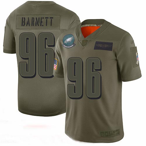 Eagles #96 Derek Barnett Camo Youth Stitched Football Limited 2019 Salute to Service Jersey