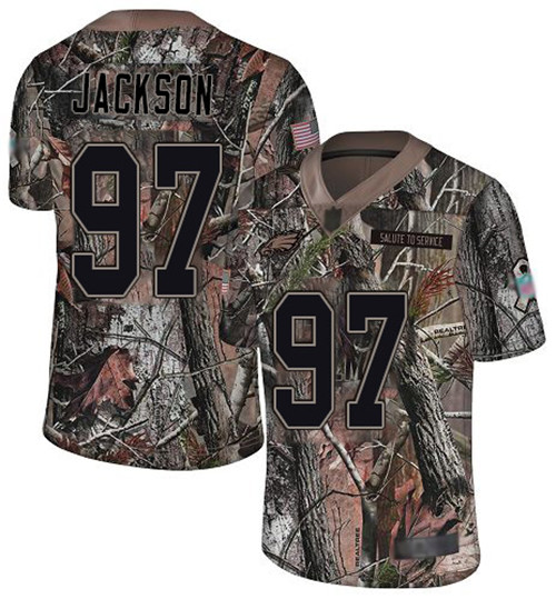 Eagles #97 Malik Jackson Camo Men's Stitched Football Limited Rush Realtree Jersey