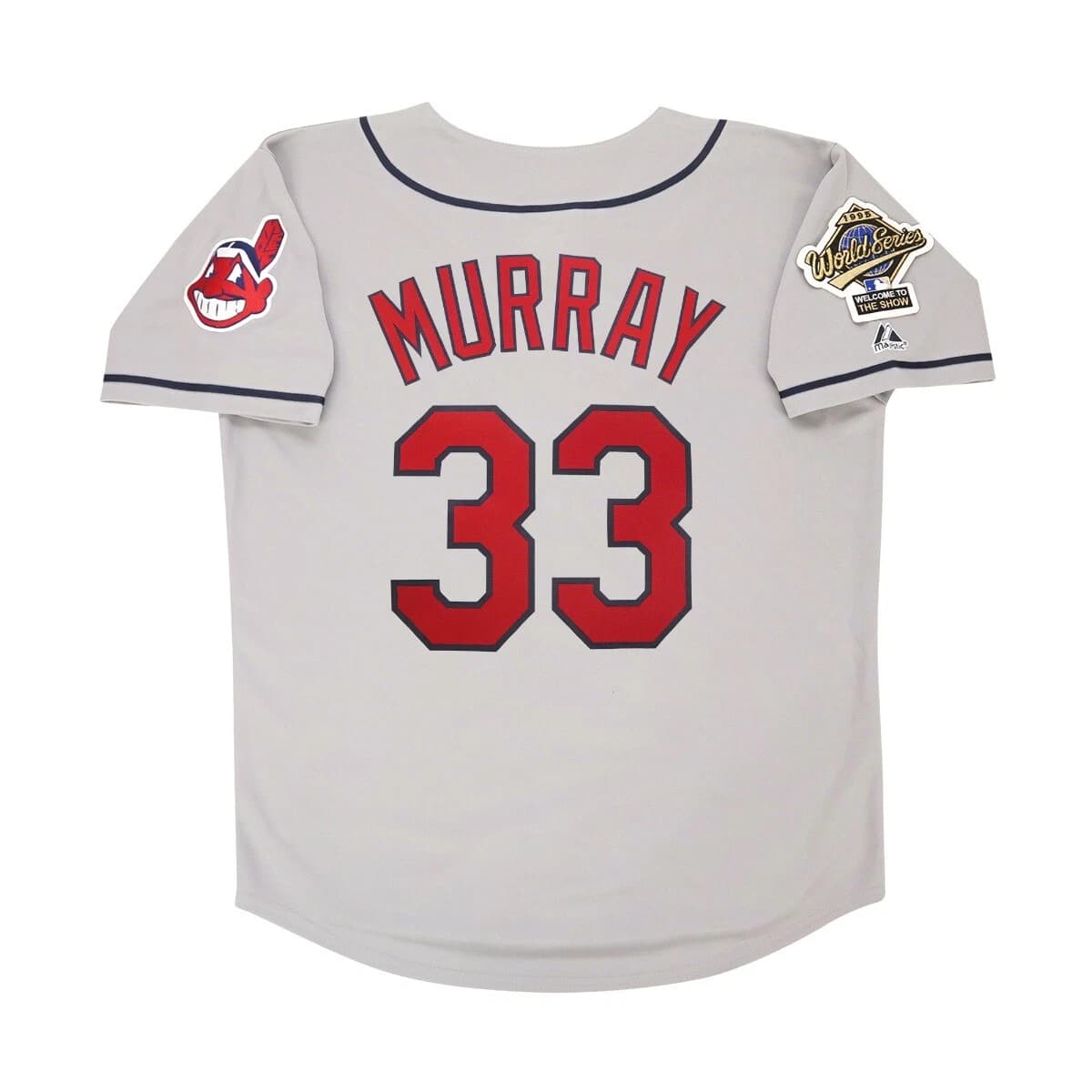 Eddie Murray 1995 Cleveland Indians World Series Grey Road Jersey Men's