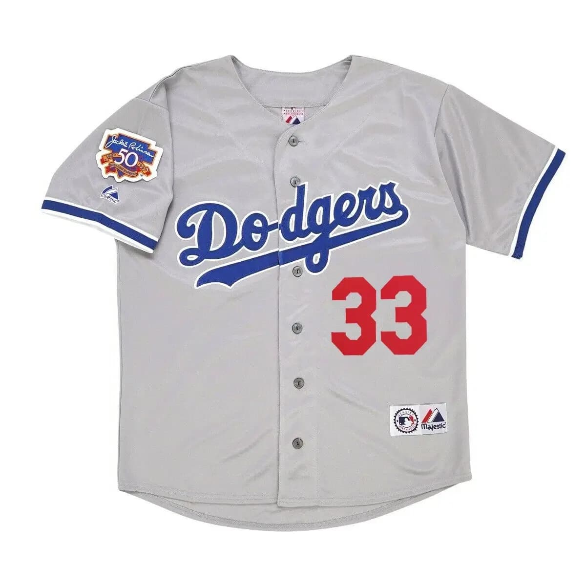 Eddie Murray 1997 Los Angeles Dodgers Road Jersey w Jackie 50th Patch