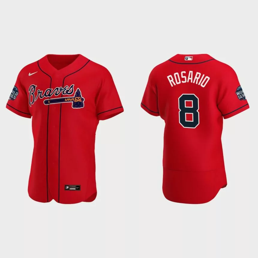 Eddie Rosario Atlanta Braves 2021 World Series Authentic Jersey – Red