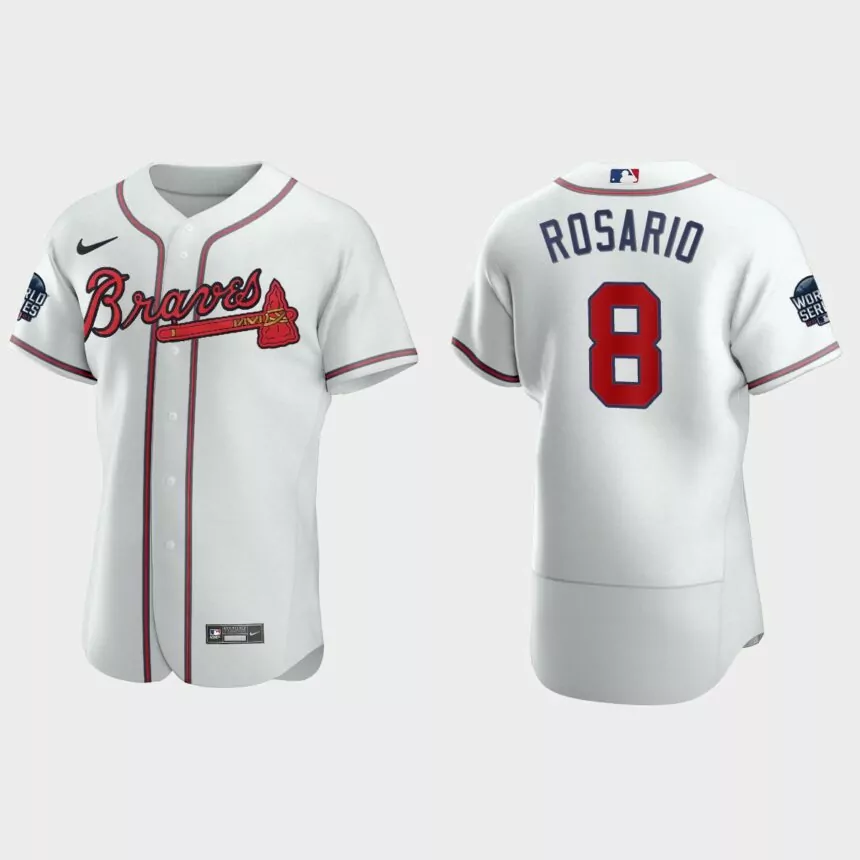 Eddie Rosario Atlanta Braves 2021 World Series Authentic Jersey – White