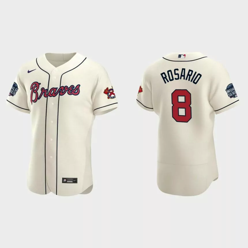 Eddie Rosario Atlanta Braves 2021 World Series Jersey – Cream