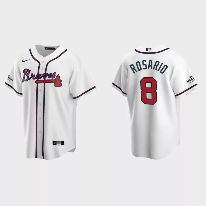 Eddie Rosario Atlanta Braves 2022 Postseason Replica Jersey – White