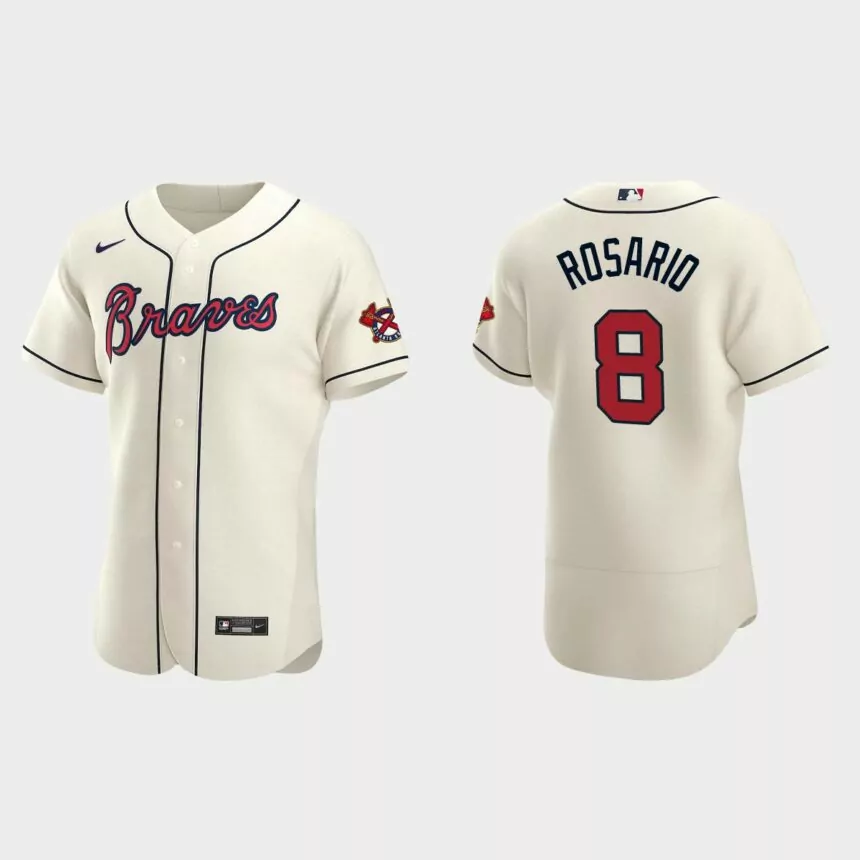 Eddie Rosario Atlanta Braves Authentic Alternate Jersey – Cream