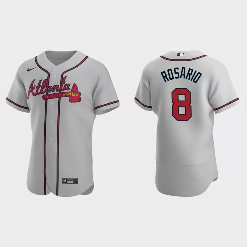 Eddie Rosario Atlanta Braves Authentic Road Jersey – Gray