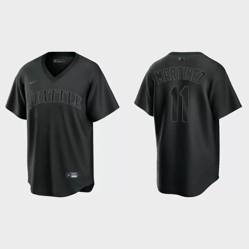 Edgar Martinez Seattle Mariners Pitch Black Fashion Replica Jersey – Black