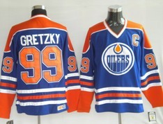 Edmonton Oilers #99 Wayne Gretzky Royal Blue CCM Jersey Stitched